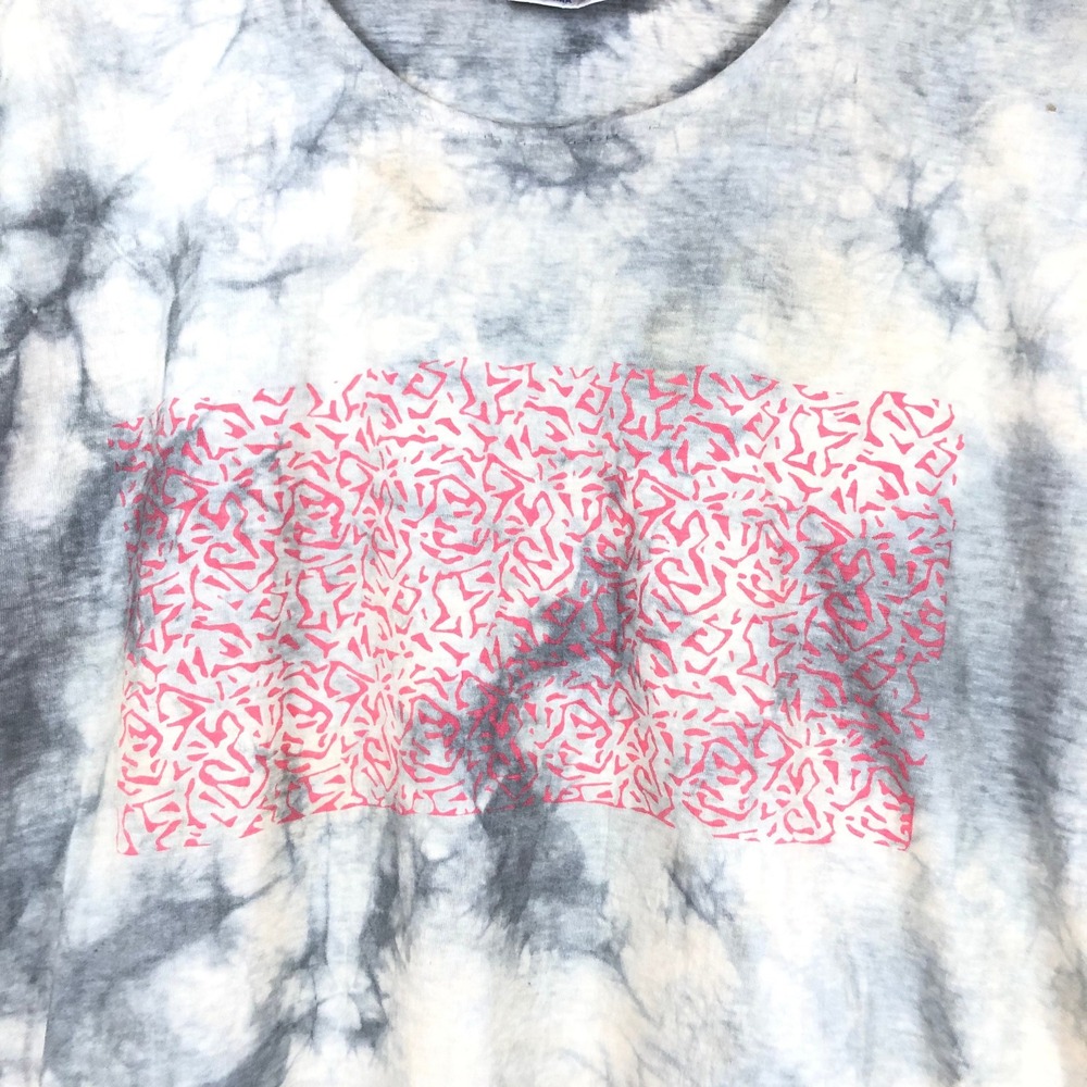 vintage 90s tie dye tee | 1990s abstract art t shirt | grunge hippie Top Cotton - Picture 4 of 8